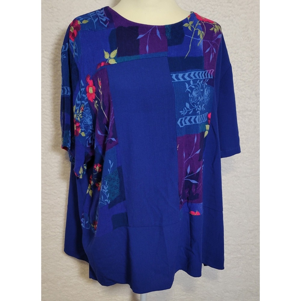 Vintage Fashion Bug Floral Blouse Size 26/28 Women's Short Sleeve‎ Women's 1033